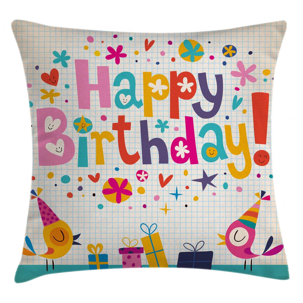 Birthday Party Indoor / Outdoor Geometric 40" Throw Pillow Cover