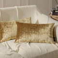 Bronzing Printed Velvet Collection Lumbar Pillow (Set of 2)
